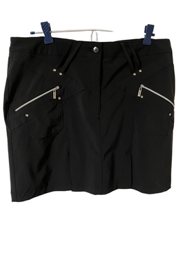 Jamie Sadock Black Zip-Pocket Skirt Size 10